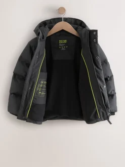 Schoolkleding|Jassen En Jacks|Next Zwart - Waterdichte, gewatteerde jas met fleece voering (3-17jr)