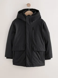 Schoolkleding|Jassen En Jacks*Next - Waterdichte parkajas (3-17jr) Zwart