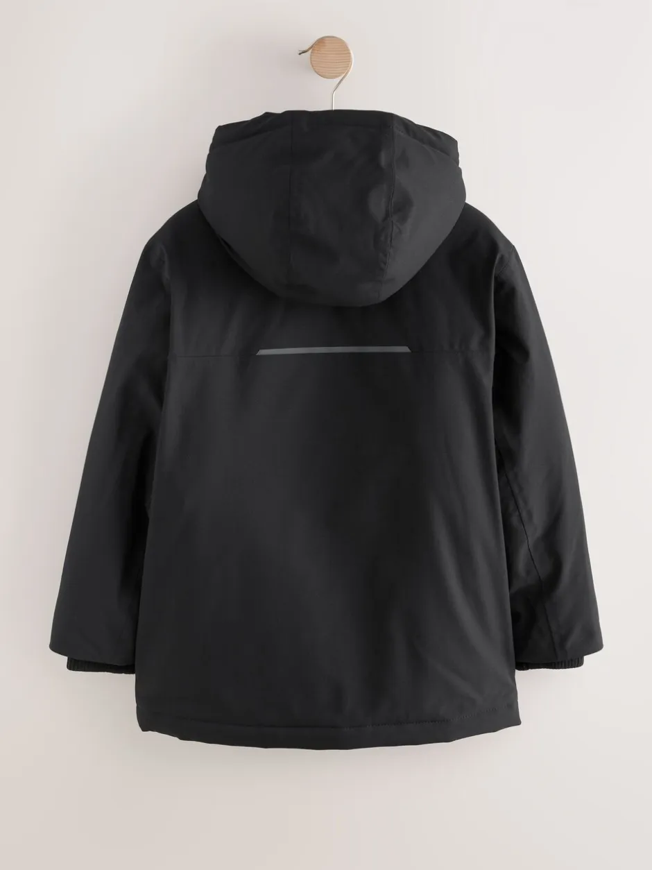 Schoolkleding|Jassen En Jacks*Next - Waterdichte parkajas (3-17jr) Zwart