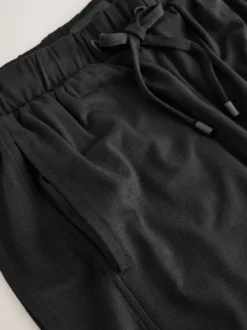 Broeken*Next - Wide Leg Jersey Joggers Zwart