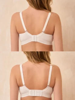 Loungewear|Beha's*Seraphine Zwart & wit - Bamboo Soft Seamless Maternity & Nursing Bra 2 Pack Zwart & wit