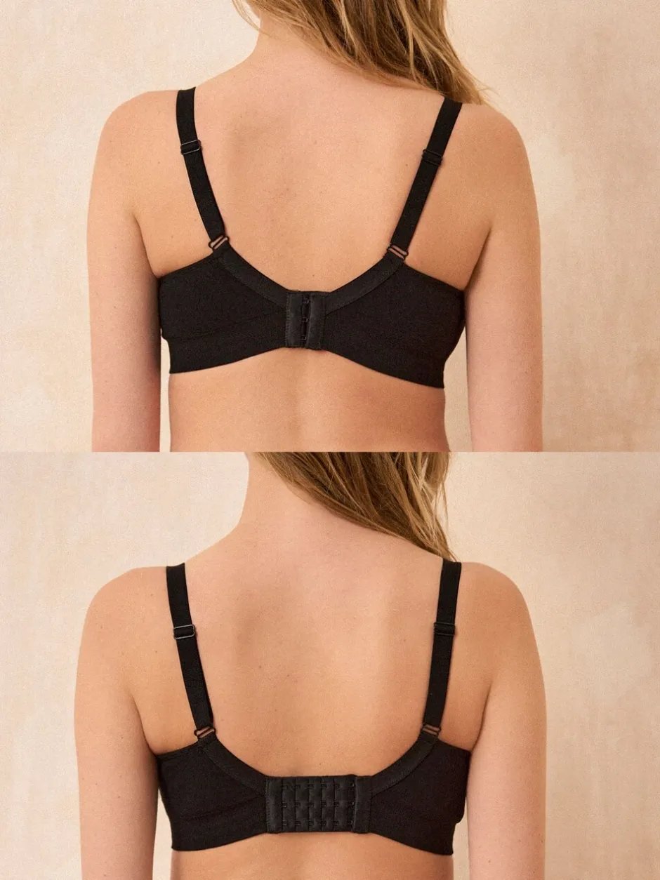 Loungewear|Beha's*Seraphine Zwart & wit - Bamboo Soft Seamless Maternity & Nursing Bra 2 Pack Zwart & wit