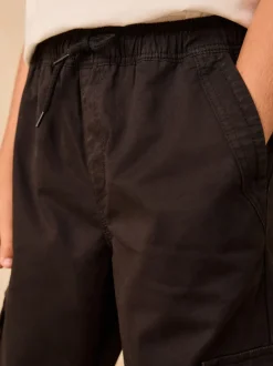 Broeken En Chino's*Next - Woven Cargo Trousers (3-16yrs) Zwart