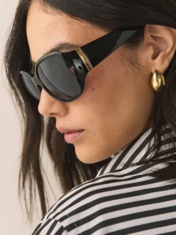 Zonnebril|Next Zwart - Wrap Around Sunglasses
