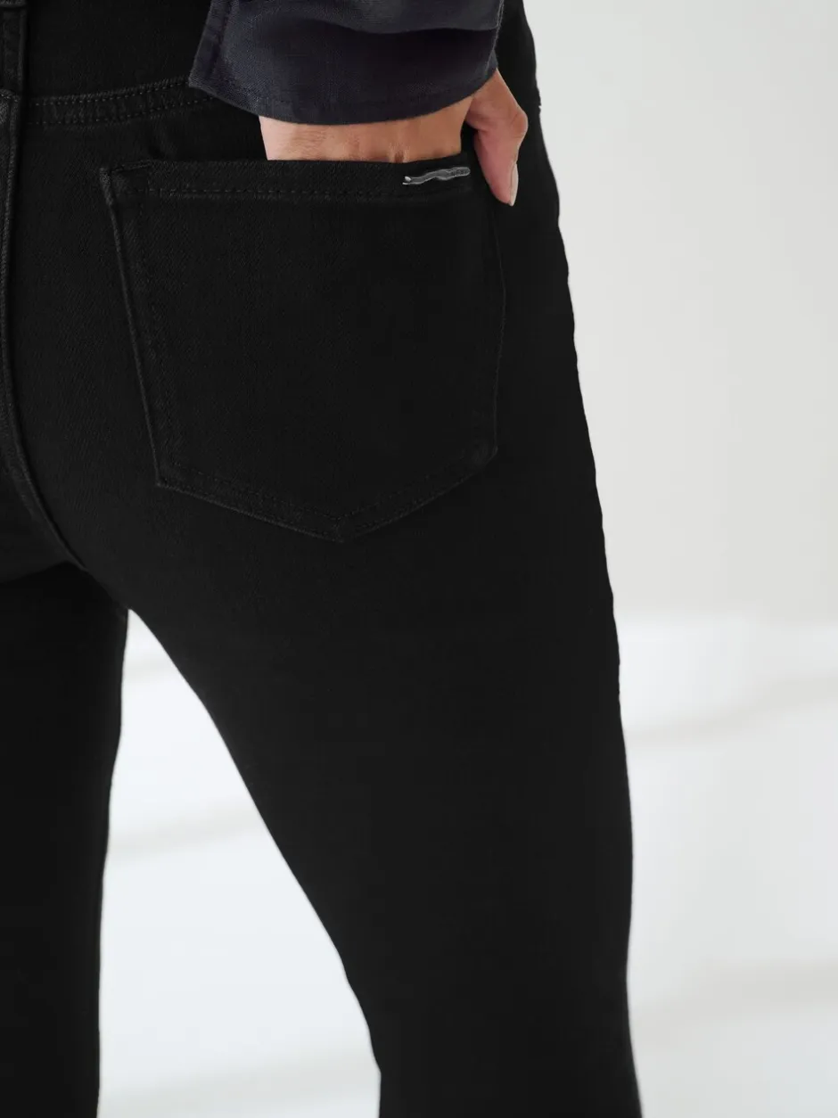 Jeans*Next - Zandloper superzachte jeans met uitlopende pijpen Zwart