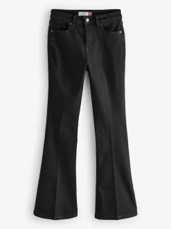 Jeans*Next - Zandloper superzachte jeans met uitlopende pijpen Zwart