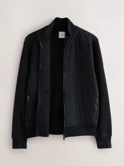 Jassen En Jacks|Next - Zonder capuchon. - Hybrid Full Zip Jacket Zwart