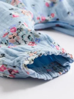 Tuinbroeken*Next Zwart bloemenprint - Cath Kidston Baby Woven 100% Cotton Dungarees & Long Sleeve Blouse Set