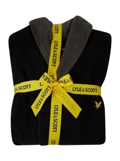 Kamerjassen En Badjassen|Lyle & Scott Zwart chroom - Adrian badjas