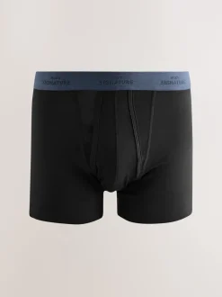 Ondergoed|Ondergoed|Next Zwart comfortabel zacht - Verpakking van 4 - Signature boxershorts