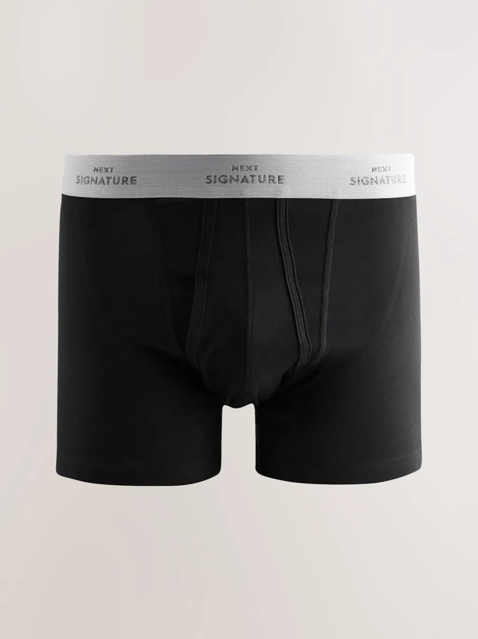 Ondergoed|Ondergoed|Next Zwart comfortabel zacht - Verpakking van 4 - Signature boxershorts