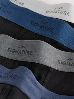 Ondergoed|Ondergoed|Next Zwart comfortabel zacht - Verpakking van 4 - Signature boxershorts