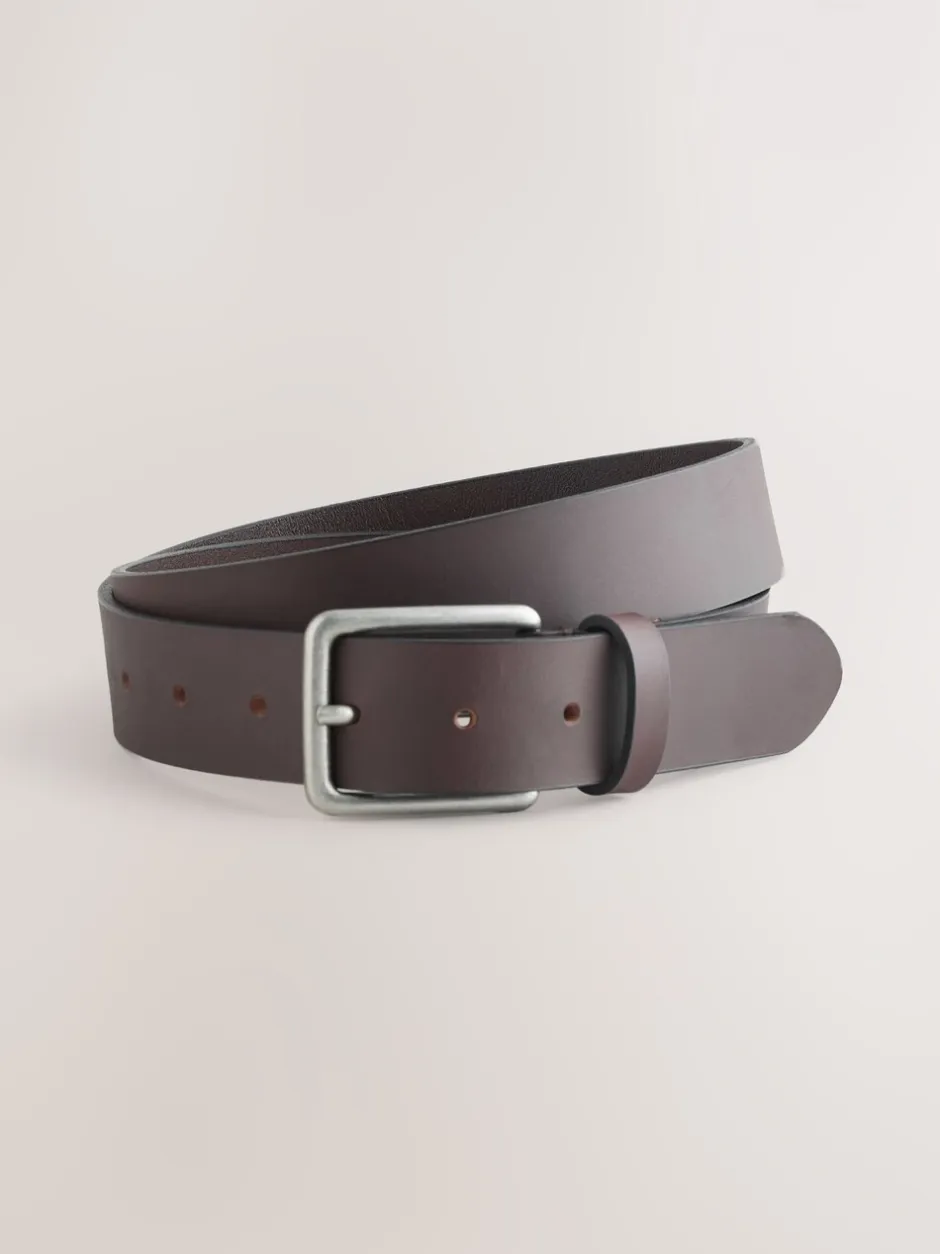 Riemen En Bretels*Next Zwart en bruin - Burnished Leather Belts Set 2 Pack
