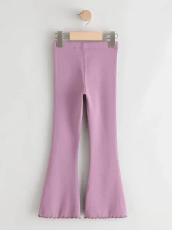 Broeken En Leggings|Next - Geribde uitlopende legging (3-16 jr) Zwart en Paars