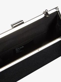 Tassen En Portemonnees|Gelegenheidskleding*Friends Like These Zwart fluweel - Occasion Clutch Bag