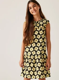 Jumpsuits En Playsuits| - Regatta Girls 100% Cotton Orla Kiely Playsuit Zwart geel