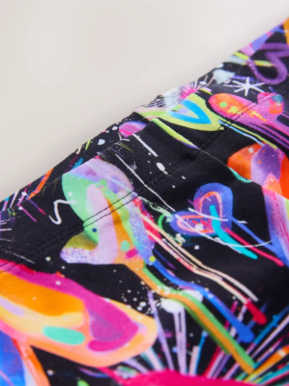Broeken En Leggings|Next Zwart graffiti hartjes - Legging (3-16 jr)