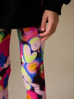 Sets En Outfits|Sweaters En Hoody´S|Next - Sweatshirt and Leggings Set (3-16yrs) Zwart graffiti hartjes