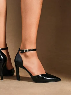 Schoenen Met Hakken|Linzi Zwart grijs - Moira Classic Stiletto Court Heels