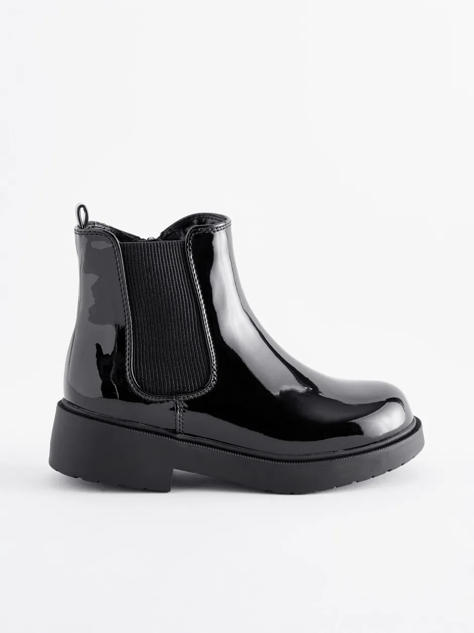 Boots|Next - Chelsea enkellaars Zwart lak