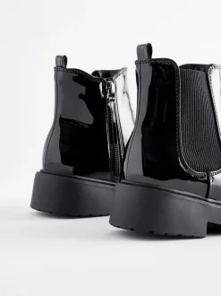 Boots|Next - Chelsea enkellaars Zwart lak