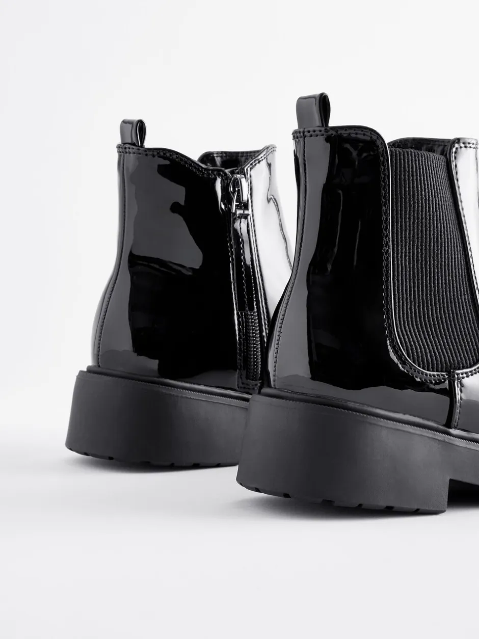 Boots|Next - Chelsea enkellaars Zwart lak