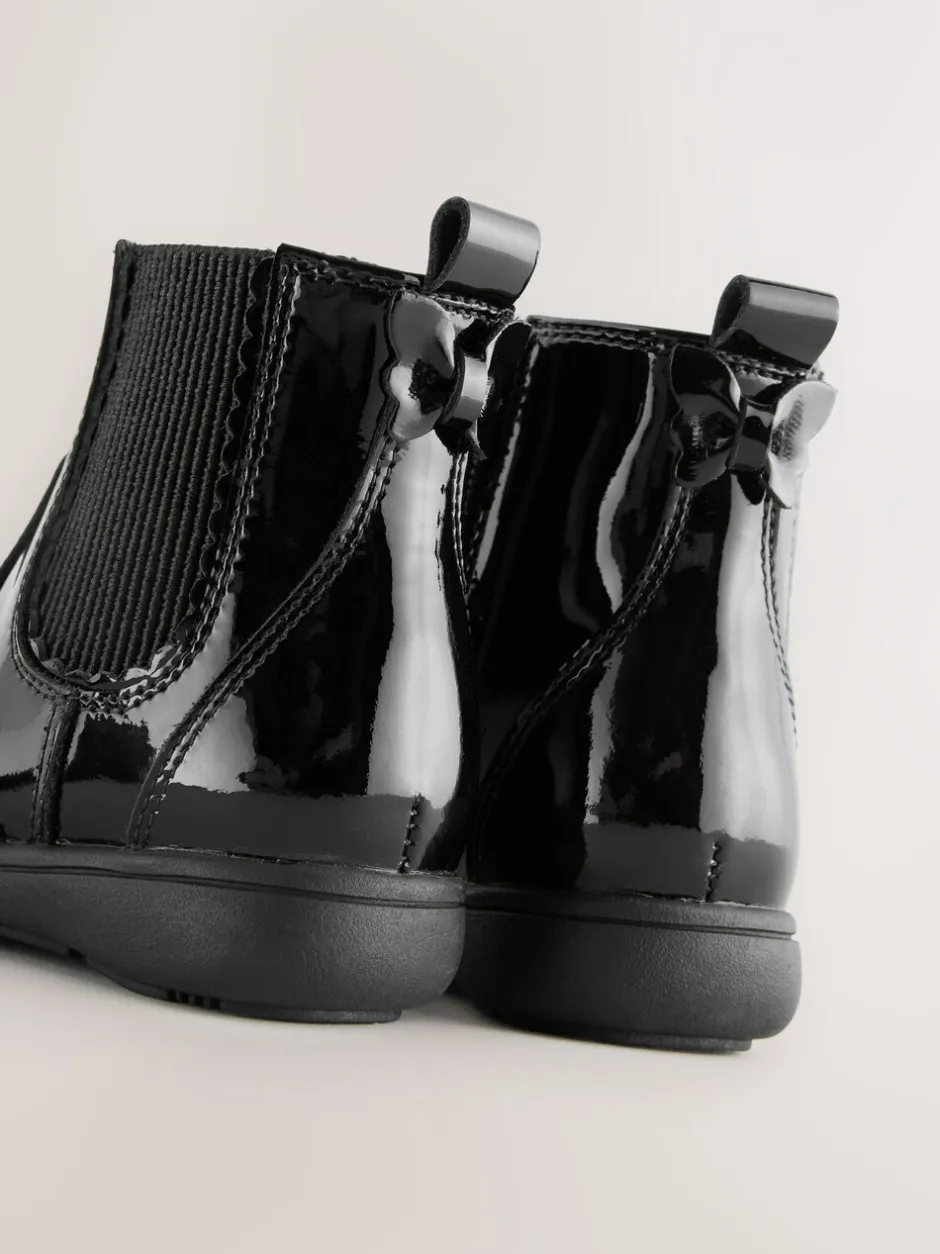Boots*Next - Leren Chelsea enkellaars Zwart lak