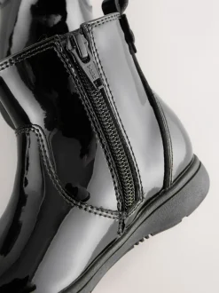Boots*Next - Leren Chelsea enkellaars Zwart lak