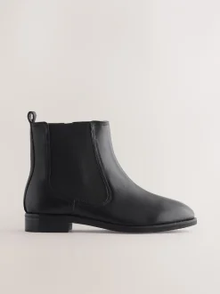 Ruimvallend En Extraruimvallend|Boots*Next - Forever Comfort® Chelsea-enkellaarzen Zwart leer