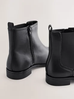 Ruimvallend En Extraruimvallend|Boots*Next - Forever Comfort® Chelsea-enkellaarzen Zwart leer