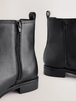 Ruimvallend En Extraruimvallend|Boots*Next - Forever Comfort® Chelsea-enkellaarzen Zwart leer