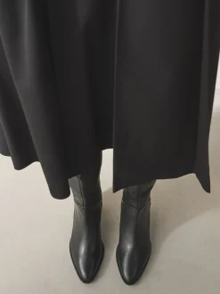 Boots*Next - Forever Comfort® Western Block Heel Knee High Boots Zwart leer