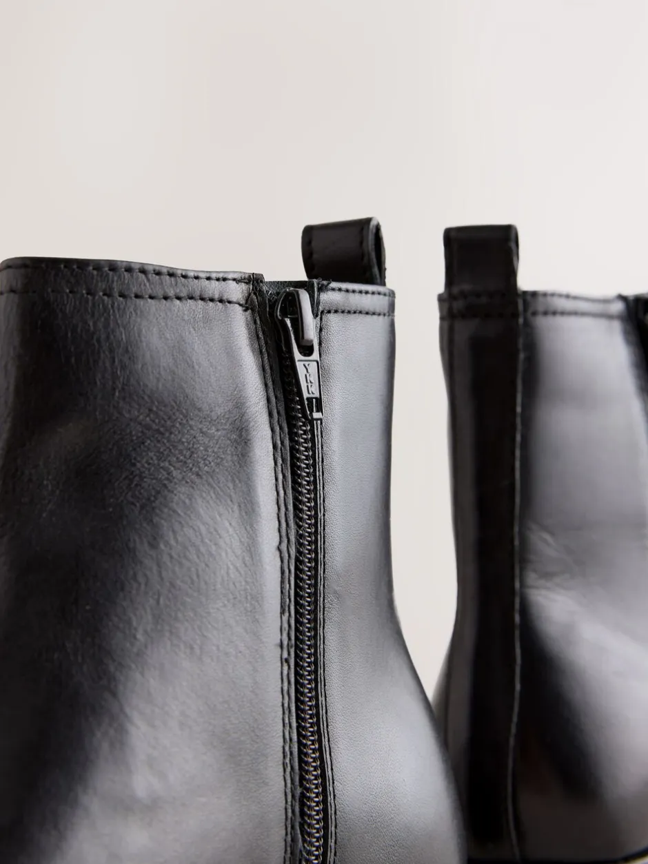 Ruimvallend En Extraruimvallend|Boots*Next Zwart leer - Forever Comfort® Chelsea-enkellaarzen