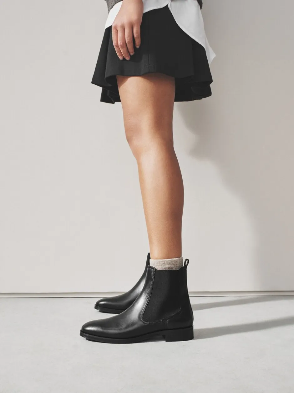 Ruimvallend En Extraruimvallend|Boots*Next Zwart leer - Forever Comfort® Chelsea-enkellaarzen