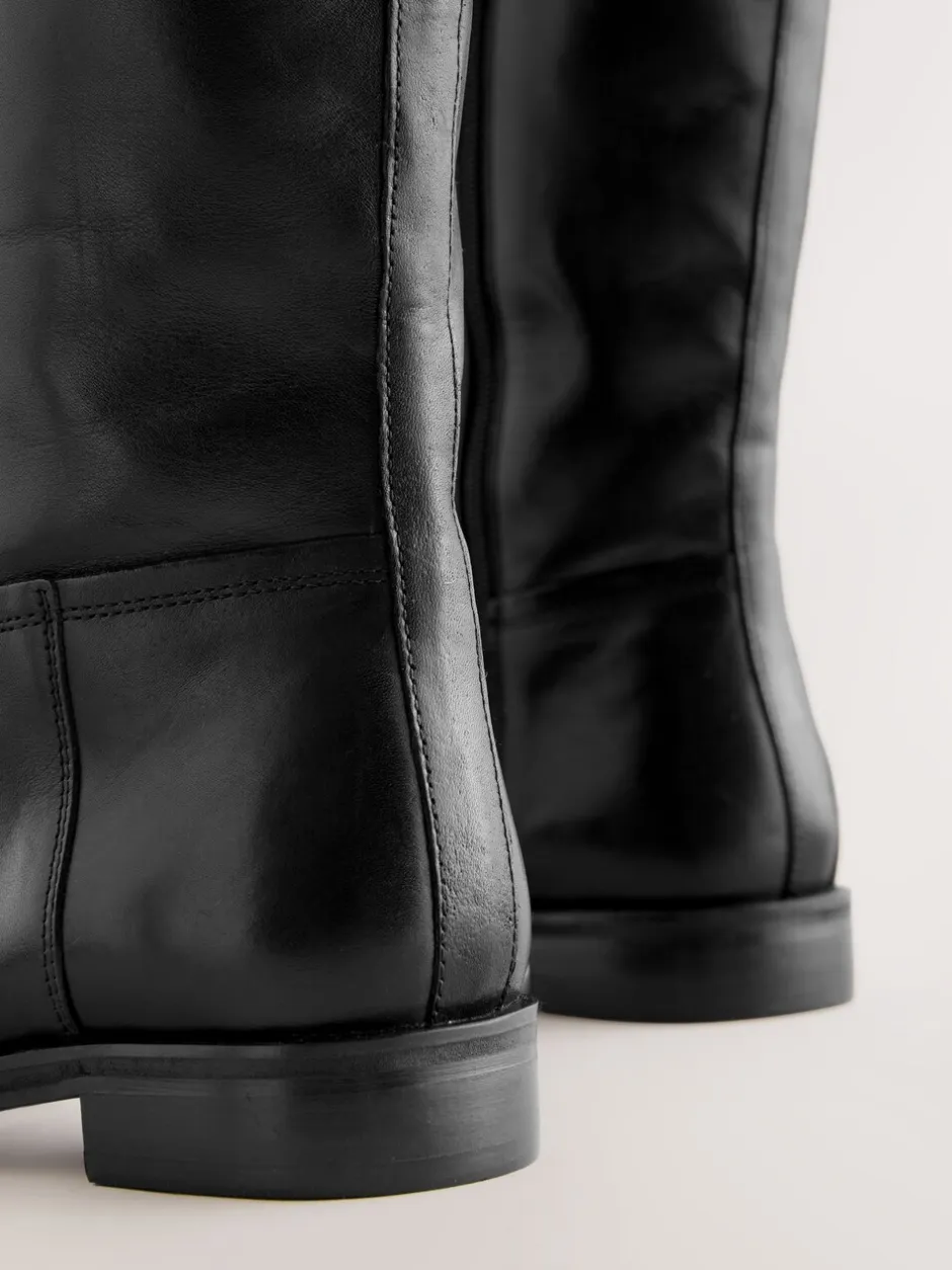 Boots|Next Zwart leer - Forever Comfort® Regular Foot with Wide Calf Riding Boots