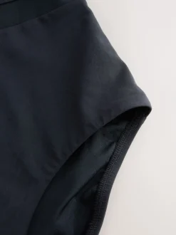 Badkleding*Next Zwart mesh inzetstuk - Hoogsluitend buikcorrigerend badpak