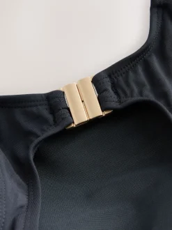 Badkleding*Next Zwart mesh inzetstuk - Hoogsluitend buikcorrigerend badpak