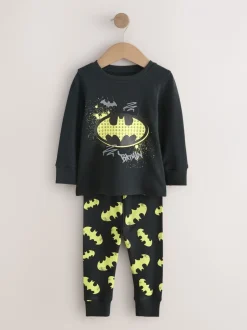 Pyjama's|Nachtkleding En Pyjama's|Next Zwart met Batman - Gelicentieerde knusse pyjama's 2 pack (9mnd -10jr)