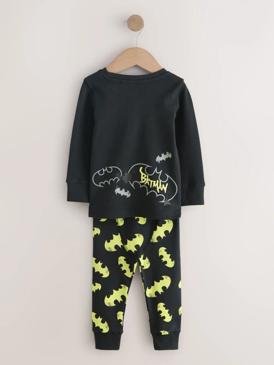 Pyjama's|Nachtkleding En Pyjama's|Next Zwart met Batman - Gelicentieerde knusse pyjama's 2 pack (9mnd -10jr)
