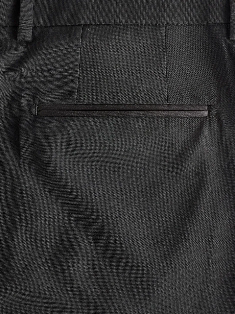 Smokings En Feestkleding|Next Zwart met bies - Tailored fit - Pantalon in smokingstijl