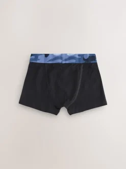 Ondergoed|Next - Verpakking van 5 boxers (2-16jr) Zwart met camouflage tailleband