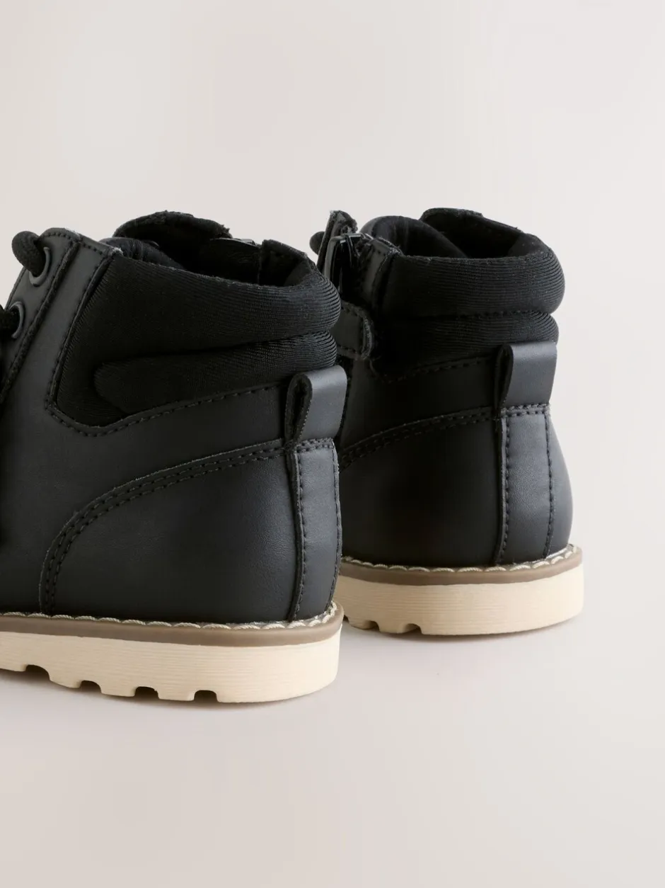 Boots*Next - Veterlaarzen Zwart met dinosaurus