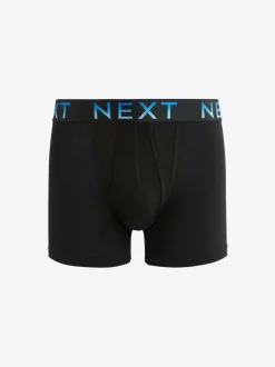 Ondergoed|Ondergoed|Next Zwart met felgekleurde ombré tailleband - Standaard - 10 Boxershorts zonder plooi