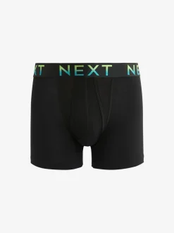 Ondergoed|Ondergoed|Next Zwart met felgekleurde ombré tailleband - Standaard - 10 Boxershorts zonder plooi