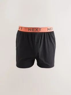 Ondergoed|Ondergoed*Next Zwart met felgekleurde tailleband - Ruimvallende Boxers