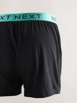 Ondergoed|Ondergoed*Next Zwart met felgekleurde tailleband - Ruimvallende Boxers