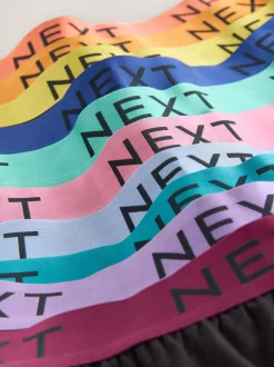 Ondergoed|Ondergoed*Next Zwart met felgekleurde tailleband - Ruimvallende Boxers