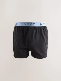 Ondergoed|Ondergoed*Next Zwart met felgekleurde tailleband - Ruimvallende Boxers