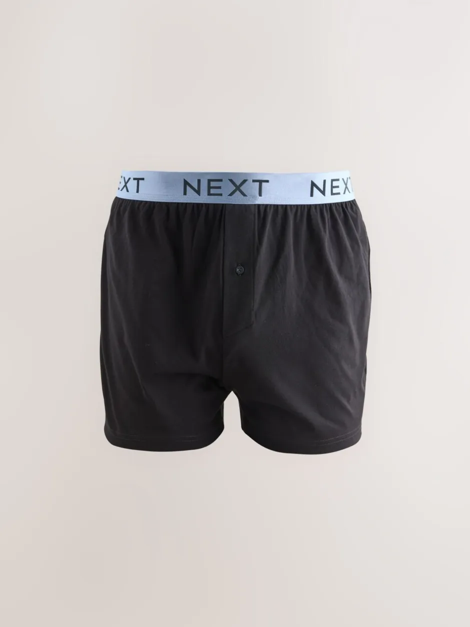 Ondergoed|Ondergoed*Next Zwart met felgekleurde tailleband - Ruimvallende Boxers