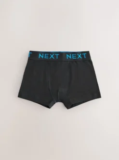 Ondergoed|Next Zwart met gekleurde tailleband - Verpakking van 10 trunks (1,5-16jr)